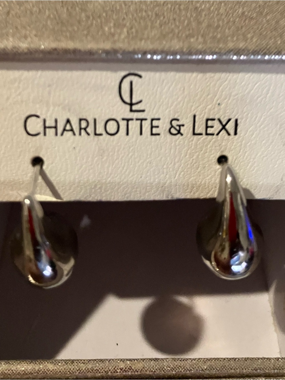 Charlotte & Lexi Polished Sterling Silver Crescent Stud Earrings